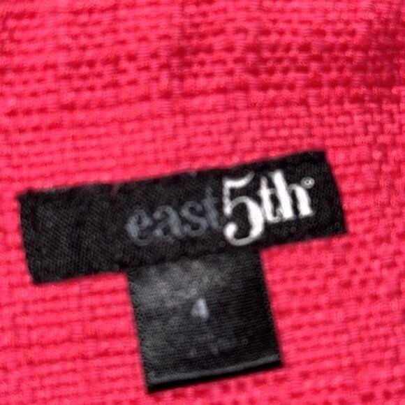 East 5th Pink Textured Knee-Length Skirt With Gold Zipper Accents Size 4 Cotton/ - Picture 2 of 7